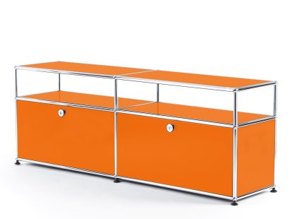 USM Haller TV-Board with Extension, Pure orange RAL 2004