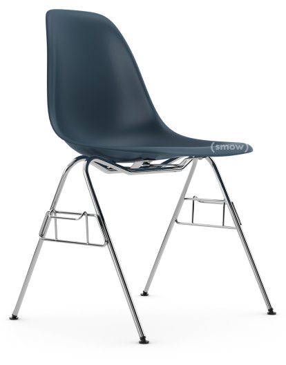 Eames Plastic Side Chair DSS / DSS-N, Sea blue, Without upholstery, Without upholstery, With linking element (DSS)