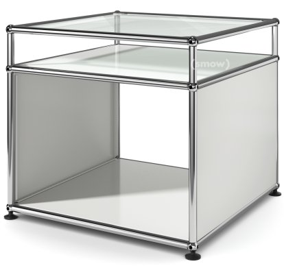 USM Haller Side Table with Extension, Light grey RAL 7035
