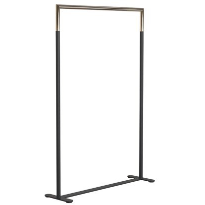 Bukto Coat Rack, Black matt / polished gold , 100 cm