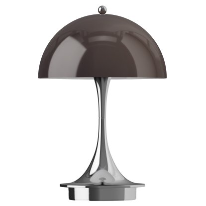 Panthella 160 Portable Lamp, Chrome opal brown