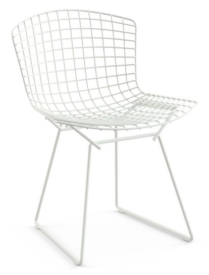 Bertoia Chair, White, Without cushion