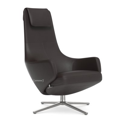 Repos, Chair Repos, Leather Premium F chocolate, 45 cm, Polished