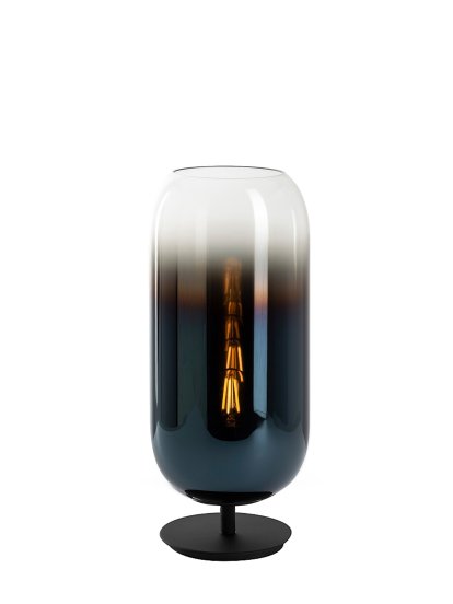 Gople Mini Table Lamp, Black/blue
