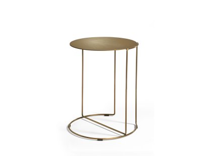 Oki Side Table, H 51 x ø 40 cm, Brass, Brass