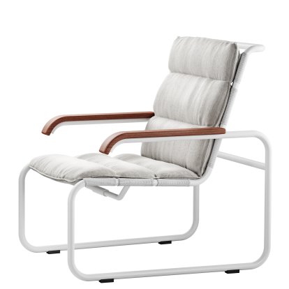 S 35 N All Seasons Lounge Chair, White, White, With Cushion Petrol