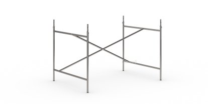 Eiermann 1 Table Frame , Clear lacquered steel, Offset, 110 x 78 cm, With extension (height 72-85 cm)