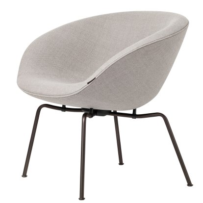Pot Lounge Chair, Dark brown powdercoated, Capture, Capture 4101 - Light grey