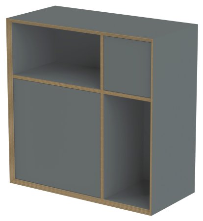 Vertiko Ply Shelf, Version 1, Anthracite, Without base