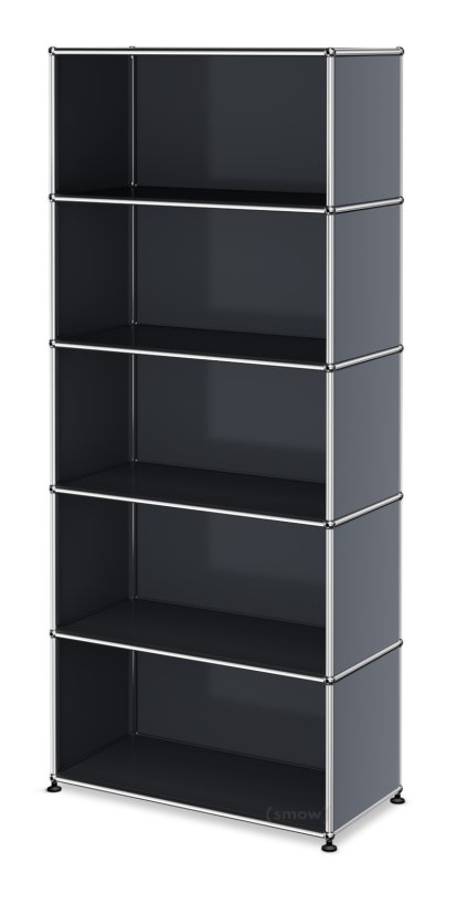 USM Haller Storage Unit open, Anthracite RAL 7016