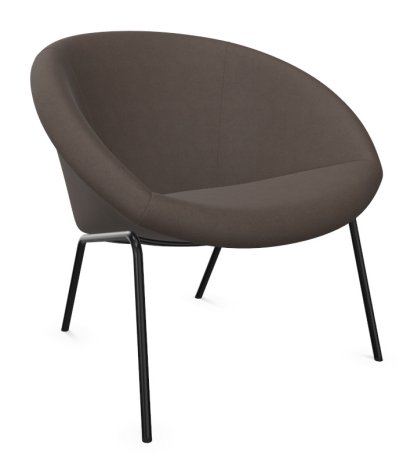 369 Chair, Fabric Harald mineral, Matt black powder-coated