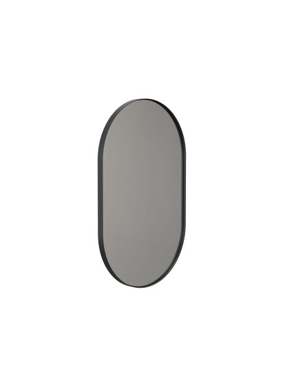 Unu Mirror oval, H 100 x W 60 cm, Black matt