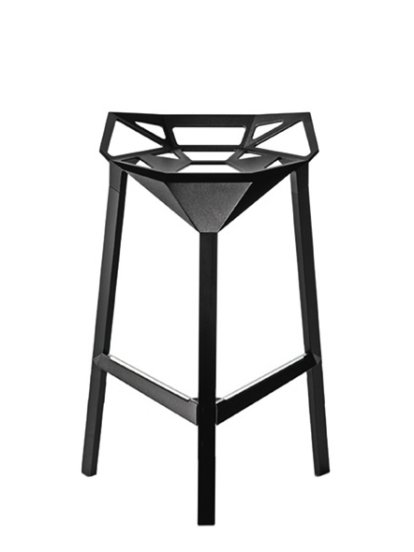Stool_One, 670 mm kitchen height, Black matt (5130)