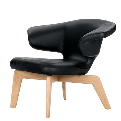 Munich Lounge Chair, Classic Leather black, Oak