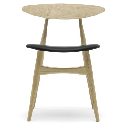 CH33P Chair, Oiled oak, Leather black