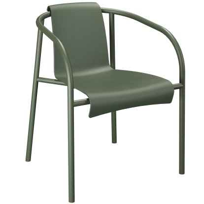 Nami Dining Chair, With armrests, Olive green