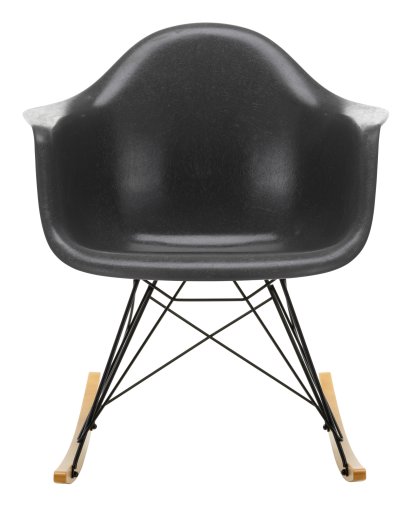 Eames Fiberglass Armchair RAR, Eames elephant hide grey, Coated basic dark, Yellowish maple
