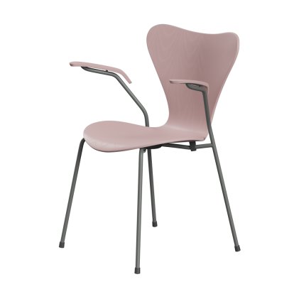Series 7 Armchair 3207 Chair New Colours, Coloured ash, Pale rose, Silver grey