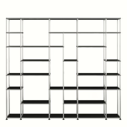 USM Haller living room shelf XXL, Graphite black RAL 9011