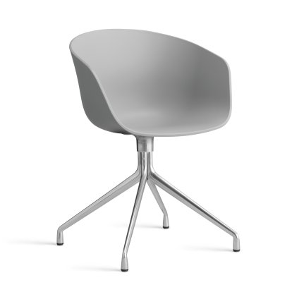 About A Chair AAC 20 Swivel Chair, Concrete grey 2.0, Polished aluminium