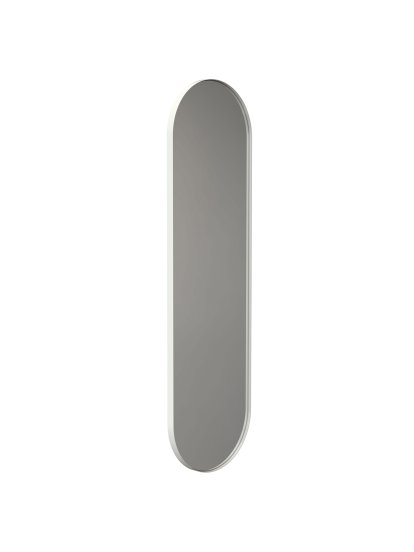 Unu Mirror oval, H 140 x W 40 cm, White matt