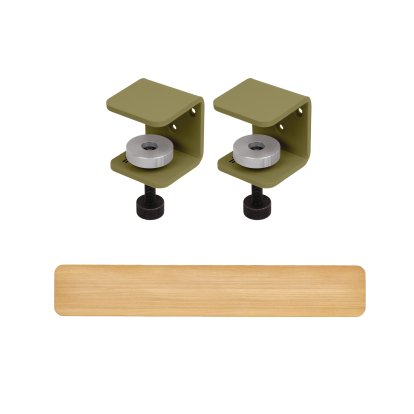 Tiptoe Wall Shelf, Solid Oak, Wall shelf 120 cm, TipToe x HEJU - Heather green