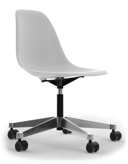 Eames Plastic Side Chair RE PSCC, Cotton white, Without upholstery, Without upholstery