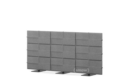 USM Privacy Panels Acoustic Wall, 2,25 m (3 elements), 1,09 m (3 elements), Anthracite