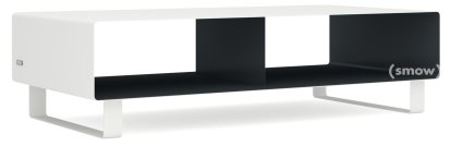TV Lowboard R 200, Bicoloured, Pure white (RAL 9010) - Anthrazite grey (RAL 7016), Sledge base lacquered in same colour as unit exterior