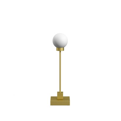 Snowball Portable Table Lamp, Brass
