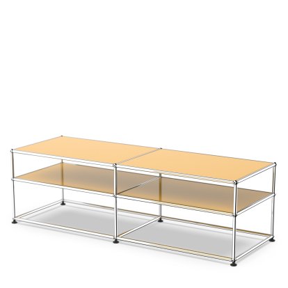 USM Haller side table Type 1, Metal, Golden yellow RAL 1004