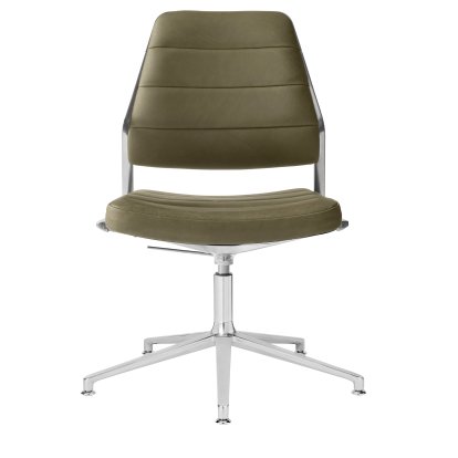 Swivel 454+ swivel chair, Fixed base, Bosco green leather
