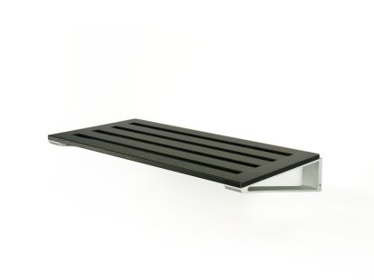 Knax Shoe Rack, Shoe Rack 6 (60 cm), Black stained oak, Grey