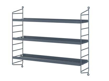 String Pocket Metal Shelf, Sergelgrå