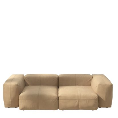 Vetsak Sofa Set 2, M, Leather - Beige, Without cushion