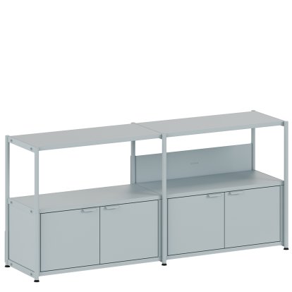 Unit Sideboard Steel, 1 x double doors, Pale blue