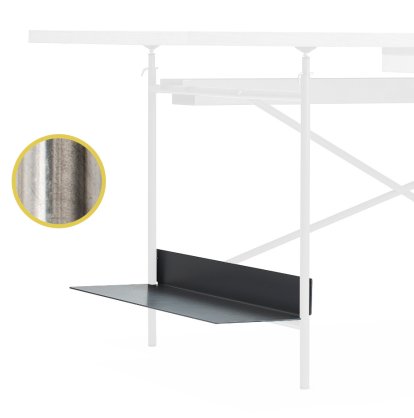CPU Holder for Eiermann Frames, For Eiermann 1 & 2 Table Frame 66 cm, Colourless