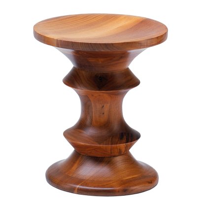 Eames Stools, Modell C / walnut glossy