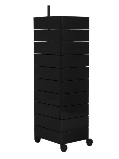 360° Container, 1270 mm (10 shelves), Black