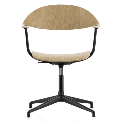 Mynt Chair, Natural oak, protective varnish, Without upholstery, Without upholstery, Deep black, Glides for carpets