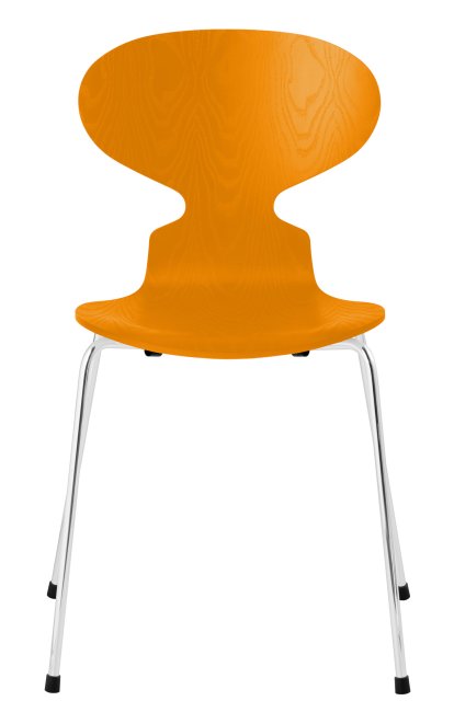 Ant Chair 3101, Coloured ash, Burnt yellow, Chrome