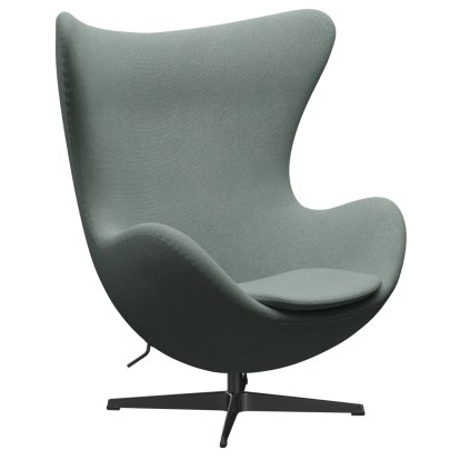 Egg Chair, Re-wool, 868 - Light aqua / natural, Black, Without footstool