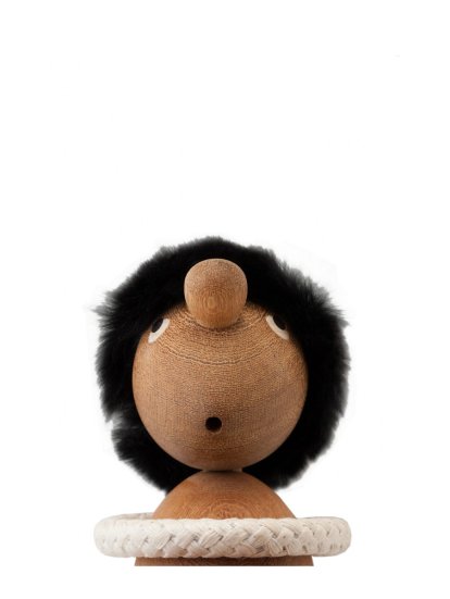 Optimist & Pessimist Wooden Figure, Pessimist