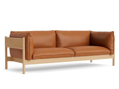 Arbour Sofa, Leather Nevada 2488 - cognac, Oiled waxed oak