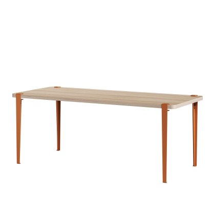 Tiptoe Dining Table Brixton, Tangerine red