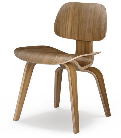 Plywood Group DCW Chair, Black pigmented walnut