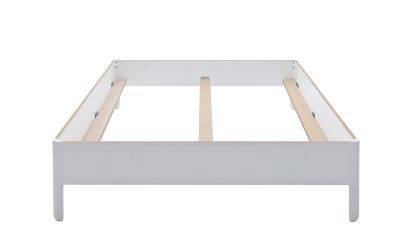 Nait Double Bed, 140 x 200, Without headboard, CPL white
