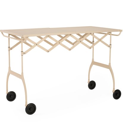 Battista Drinks Trolley, Surface matt, Cream, Colour matching matt lacquered