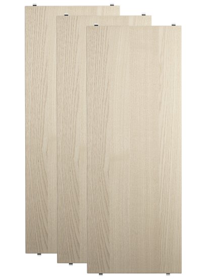String System Shelves (Set of 3), 78 x 30 cm, Ash veneer