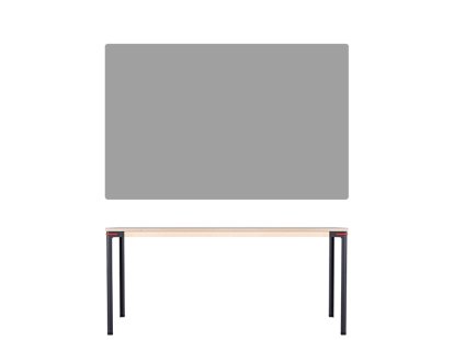 Seiltänzer Table, 75 x 160 x 90 cm, Linoleum grey, Red